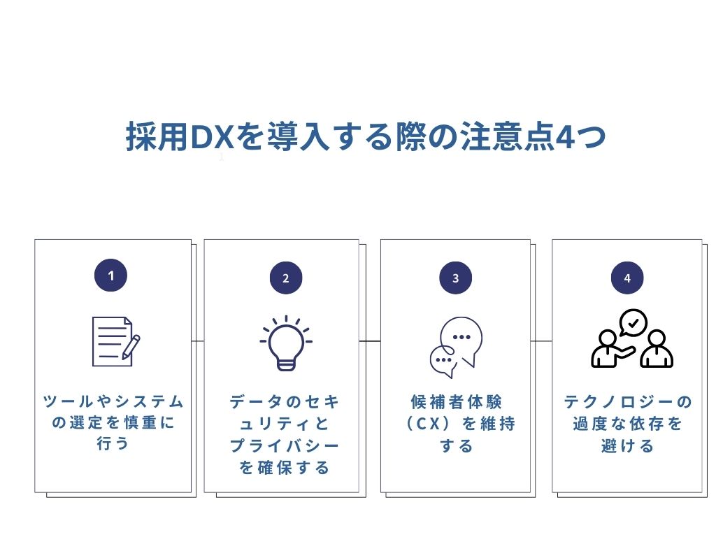 採用DXを導入する際の注意点4つ