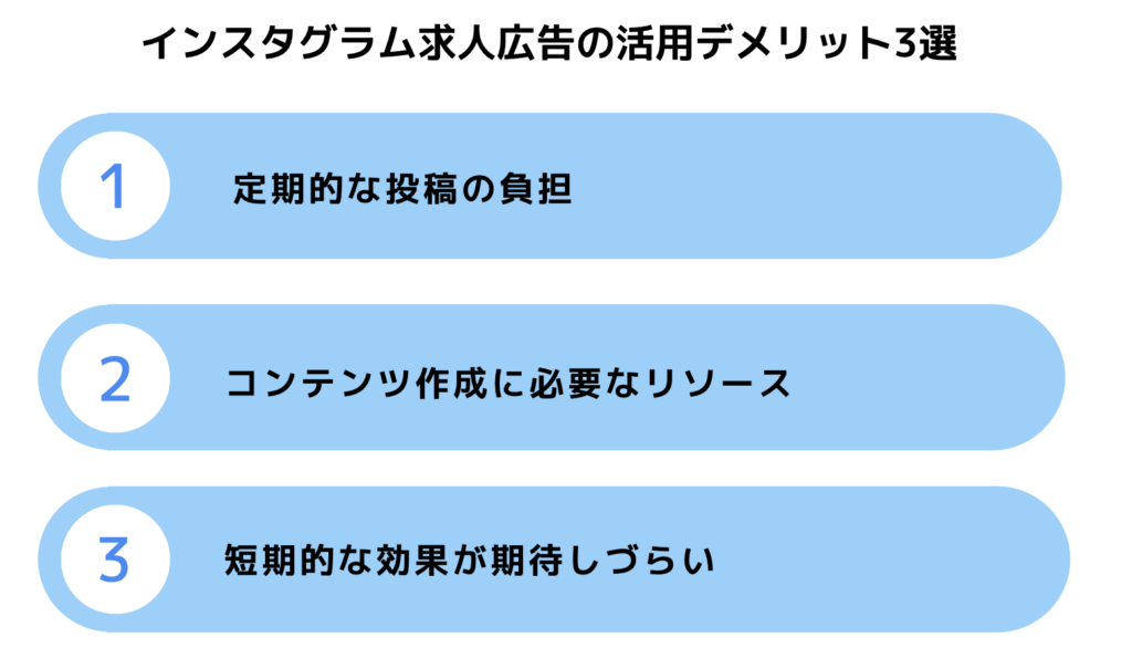 インスタ広告求人活用デメリット