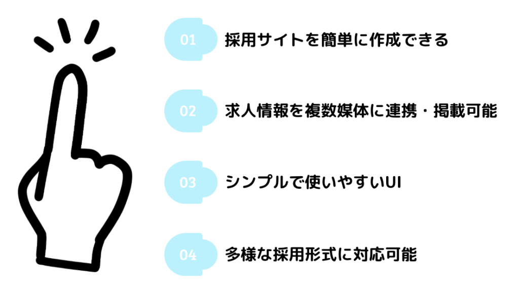 ジョブカン採用管理の特徴・強み