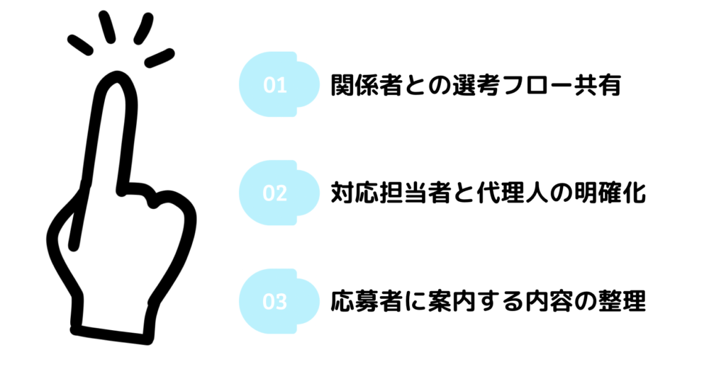 応募者対応に向けた事前準備