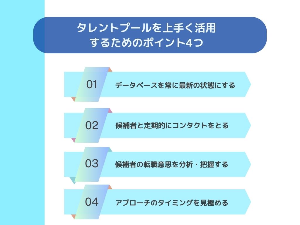 タレントプールを上手く活用するためのポイント4つ