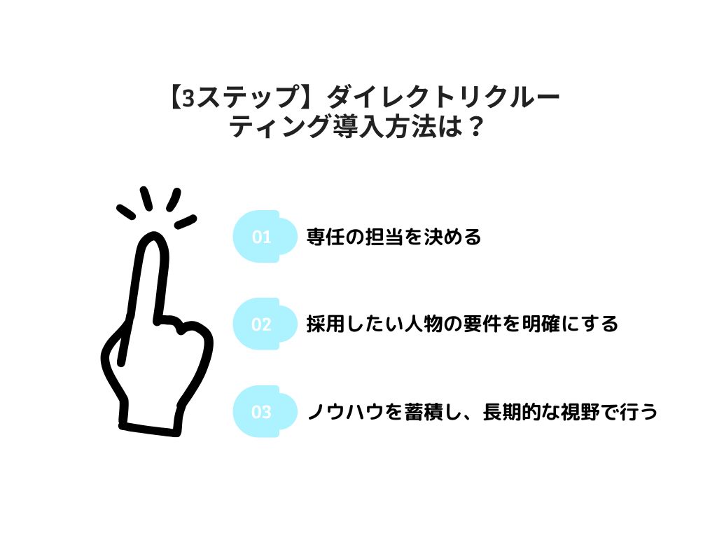 【3ステップ】ダイレクトリクルーティングの導入方法は？