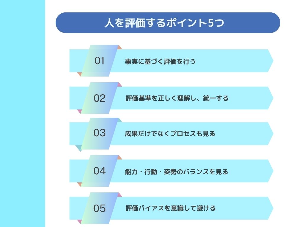 人を評価するポイントは？