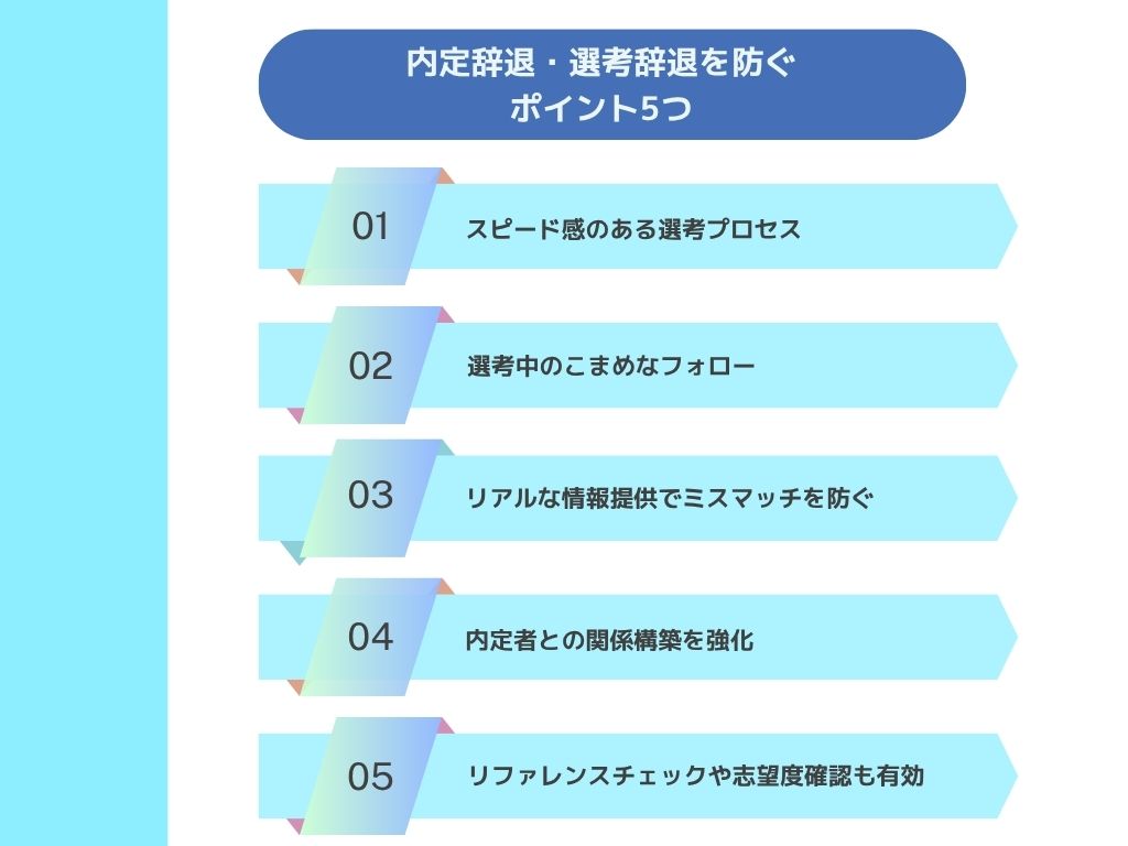 内定辞退・選考辞退を防ぐポイントは？
