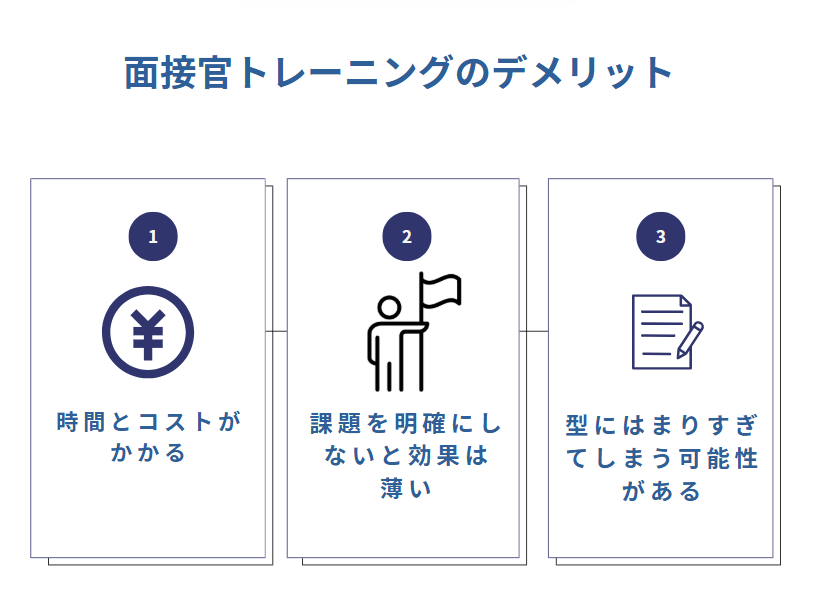 面接官トレーニングのデメリットは？